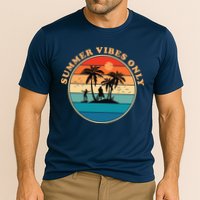 Summer Vibes Only Retro Beach Sunset Performance Shirt