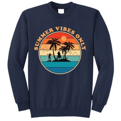 Summer Vibes Only Retro Beach Sunset Sweatshirt