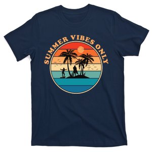 Summer Vibes Only Retro Beach Sunset T-Shirt