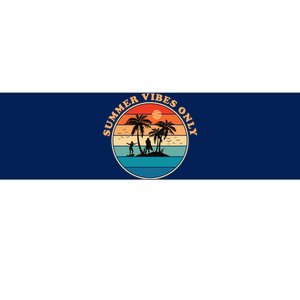 Summer Vibes Only Retro Beach Sunset Bumper Sticker