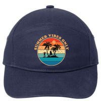 Summer Vibes Only Retro Beach Sunset 7-Panel Snapback Hat