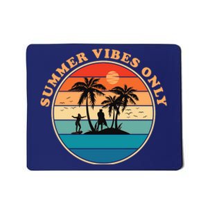 Summer Vibes Only Retro Beach Sunset Mousepad