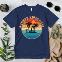 Summer Vibes Only Retro Beach Sunset Premium T-Shirt