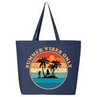 Summer Vibes Only Retro Beach Sunset 25L Jumbo Tote