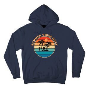 Summer Vibes Only Retro Beach Sunset Tall Hoodie