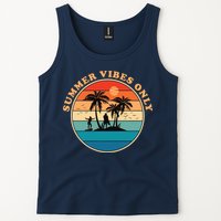 Summer Vibes Only Retro Beach Sunset Tank Top