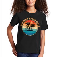 Summer Vibes Only Retro Beach Sunset Kids T-Shirt