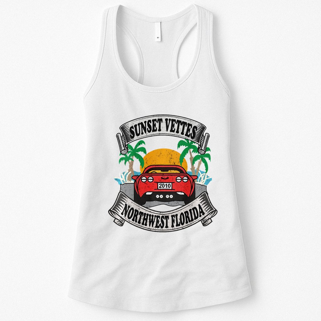 Sunset Vettes Of Northwest Florida Womens Tank Top