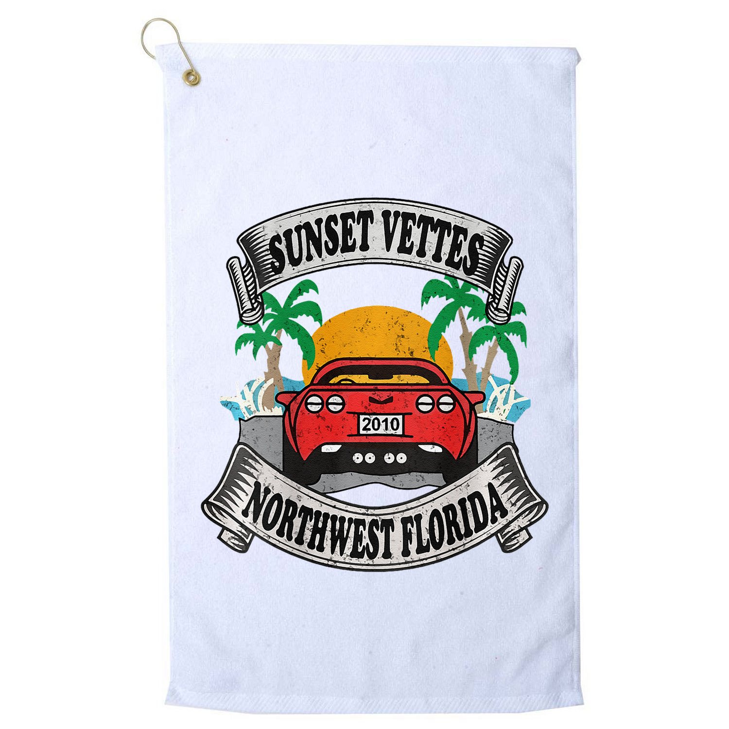 Sunset Vettes Of Northwest Florida Golf Towel