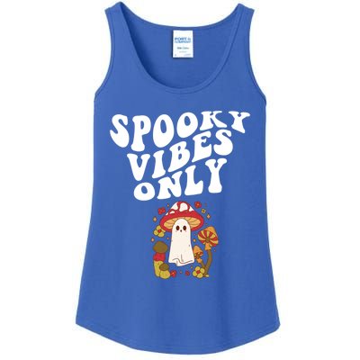 Spooky Vibes Only Cute Hippie Halloween Ghost Flowers Gift Ladies Essential Tank