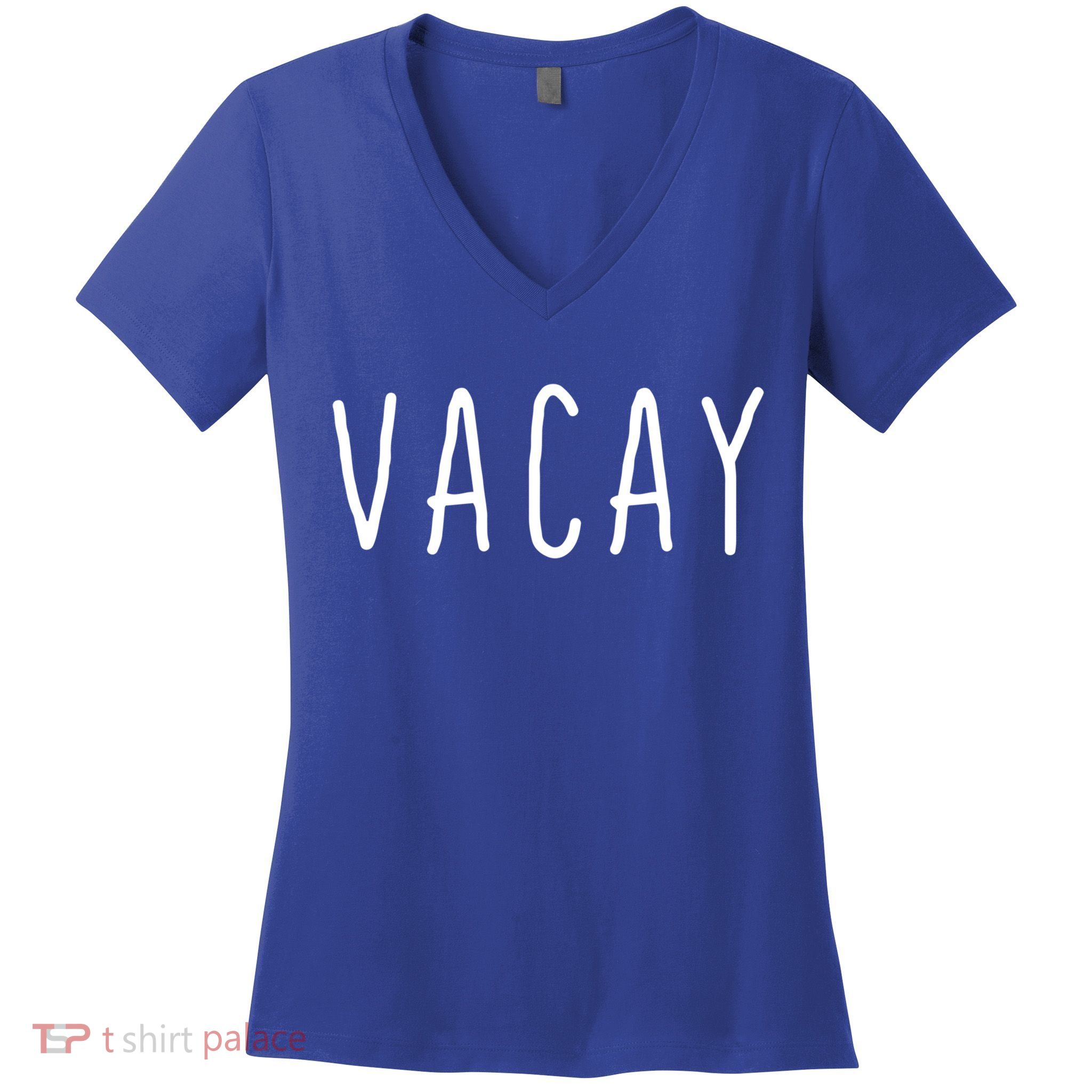 Summer Vacation Palm Retro Vintage Oh Hey Vacay Great Gift Women's V-Neck T-Shirt