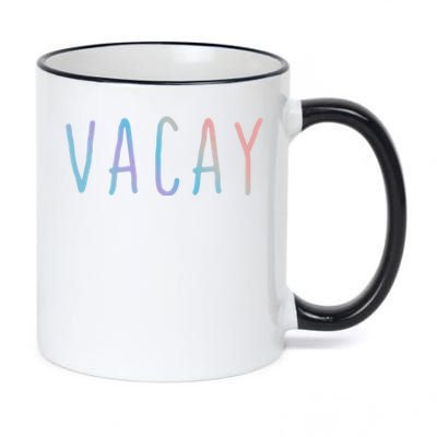 Summer Vacation Palm Retro Vintage Oh Hey Vacay Great Gift 11oz Black Color Changing Mug