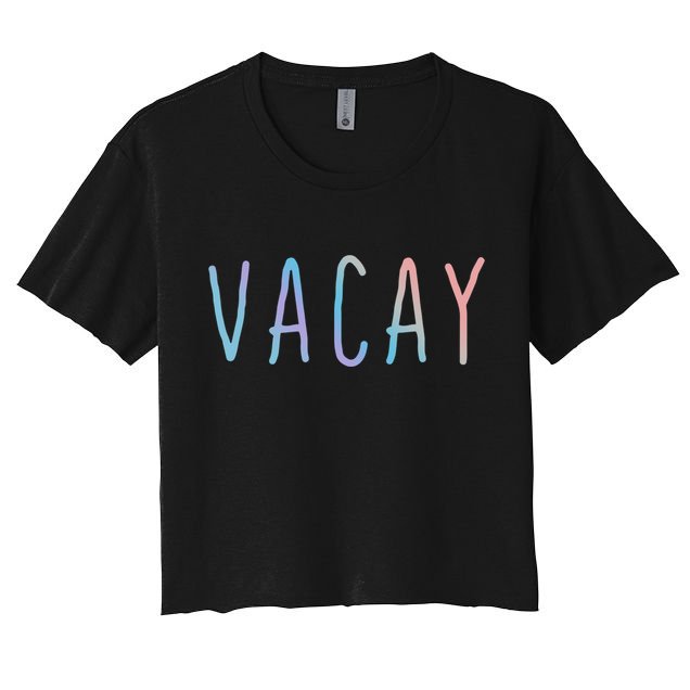 Summer Vacation Palm Retro Vintage Oh Hey Vacay Great Gift Crop Top