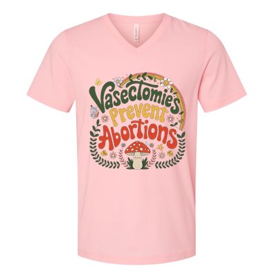 Sunset Vasectomies Prevent Abortions Vasectomy V-Neck T-Shirt