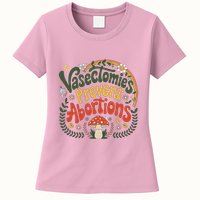 Sunset Vasectomies Prevent Abortions Vasectomy Womens T-Shirt