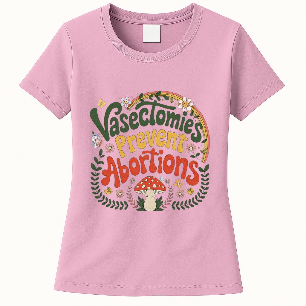 Sunset Vasectomies Prevent Abortions Vasectomy Womens T-Shirt