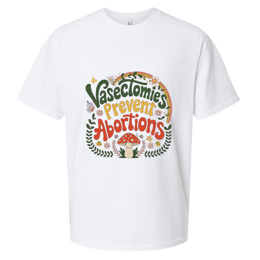 Sunset Vasectomies Prevent Abortions Vasectomy Sueded Cloud Jersey T-Shirt