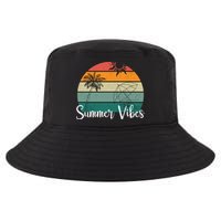 Summer Vibes Palm Trees Retro Sunset Cool Comfort Performance Bucket Hat