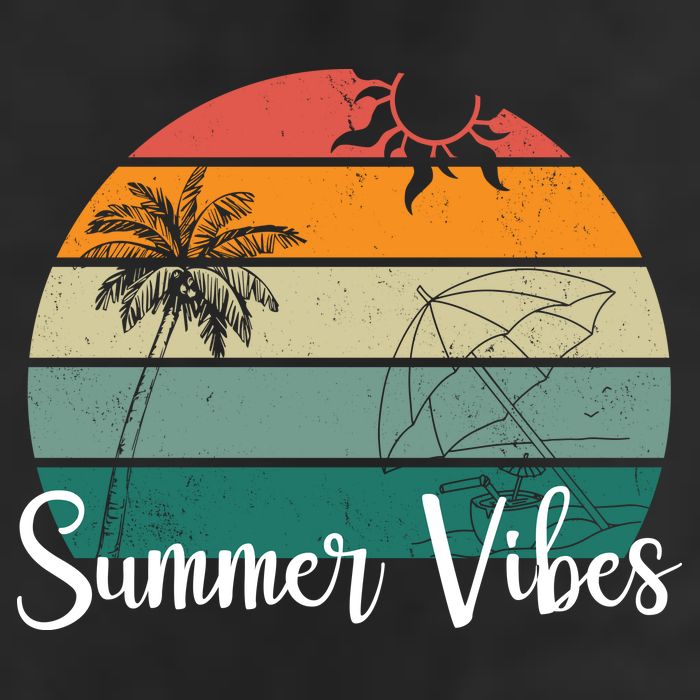 Summer Vibes Palm Trees Retro Sunset Cool Comfort Performance Bucket Hat