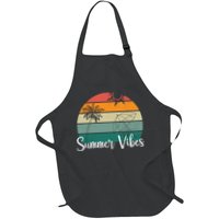 Summer Vibes Palm Trees Retro Sunset Apron