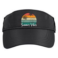 Summer Vibes Palm Trees Retro Sunset Adult Drive Performance Visor