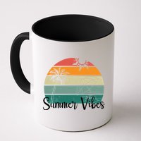 Summer Vibes Palm Trees Retro Sunset Mug