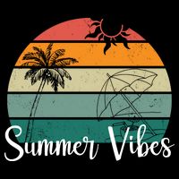 Summer Vibes Palm Trees Retro Sunset Cooling Performance Long Sleeve Crew