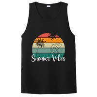 Summer Vibes Palm Trees Retro Sunset PosiCharge Competitor Tank