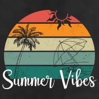 Summer Vibes Palm Trees Retro Sunset Trucker Hat
