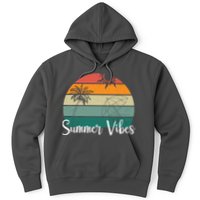 Summer Vibes Palm Trees Retro Sunset Hoodie
