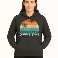 Summer Vibes Palm Trees Retro Sunset Hoodie