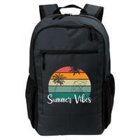 Summer Vibes Palm Trees Retro Sunset Backpack