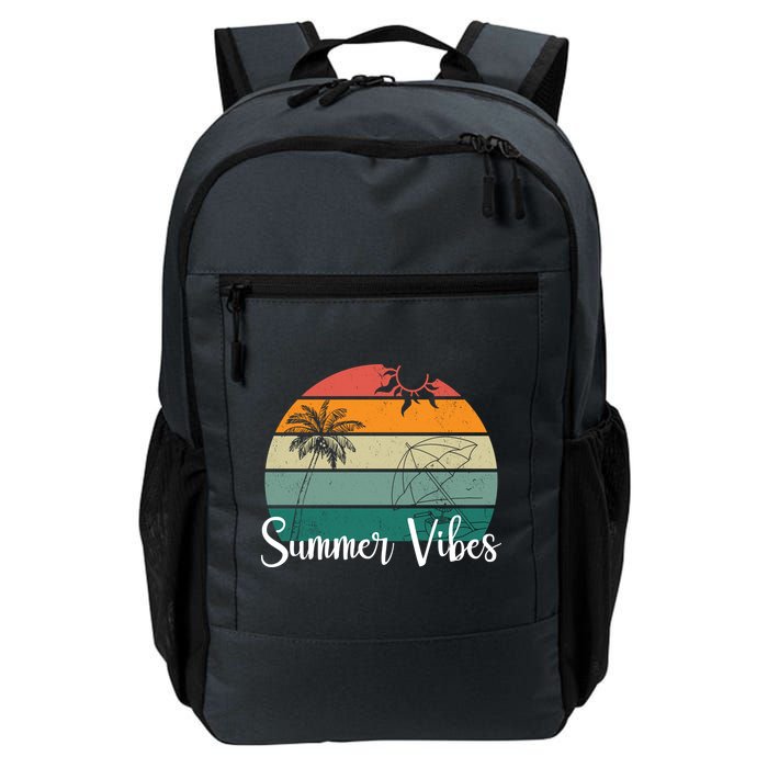 Summer Vibes Palm Trees Retro Sunset Backpack