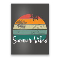 Summer Vibes Palm Trees Retro Sunset Poster