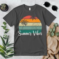 Summer Vibes Palm Trees Retro Sunset Premium T-Shirt