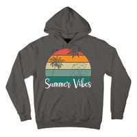 Summer Vibes Palm Trees Retro Sunset Tall Hoodie