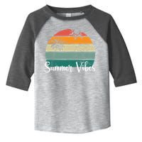 Summer Vibes Palm Trees Retro Sunset Toddler Fine Jersey T-Shirt