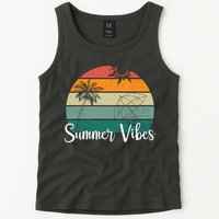 Summer Vibes Palm Trees Retro Sunset Tank Top