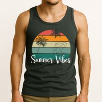 Summer Vibes Palm Trees Retro Sunset Tank Top