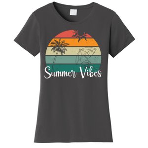 Summer Vibes Palm Trees Retro Sunset Women's T-Shirt