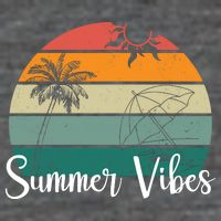 Summer Vibes Palm Trees Retro Sunset Kids T-Shirt