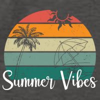 Summer Vibes Palm Trees Retro Sunset Vector Backpack