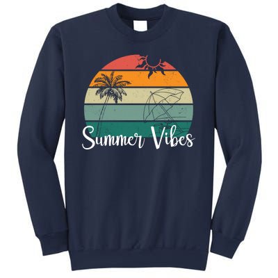 Summer Vibes Palm Trees Retro Sunset Sweatshirt