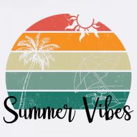 Summer Vibes Palm Trees Retro Sunset Garment-Dyed Sweatshirt