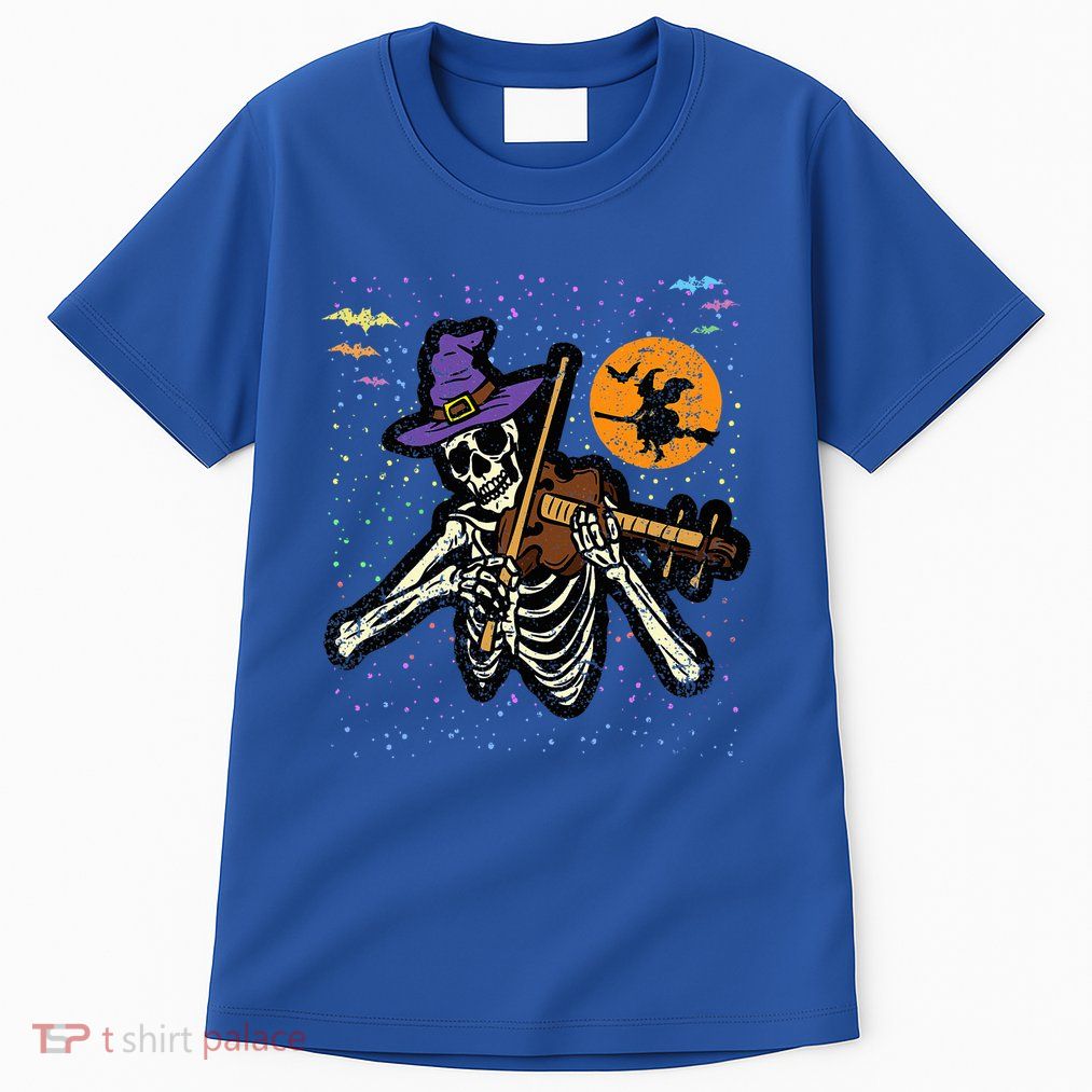 Skeleton Violin Player Halloween Costume Violinist Musician Tall T-Shirt