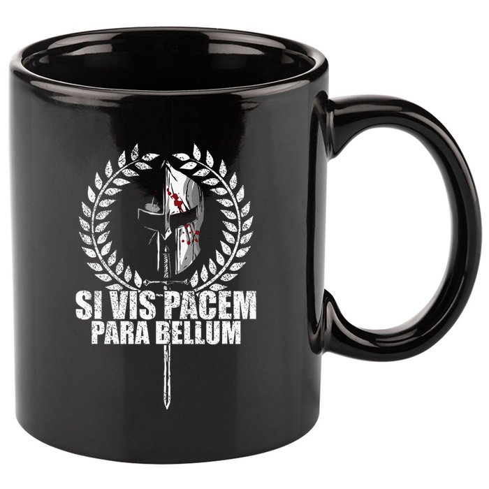 Si Vis Pacem Para Bellum Latin Wisdom Proverb 11oz C Handle Ceramic Mug
