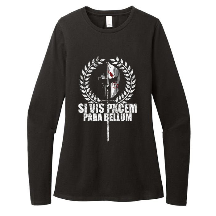 Si Vis Pacem Para Bellum Latin Wisdom Proverb Womens CVC Long Sleeve Shirt