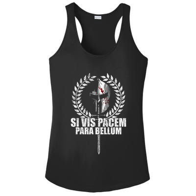 Si Vis Pacem Para Bellum Latin Wisdom Proverb Ladies PosiCharge Competitor Racerback Tank
