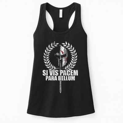 Si Vis Pacem Para Bellum Latin Wisdom Proverb Womens Tank Top