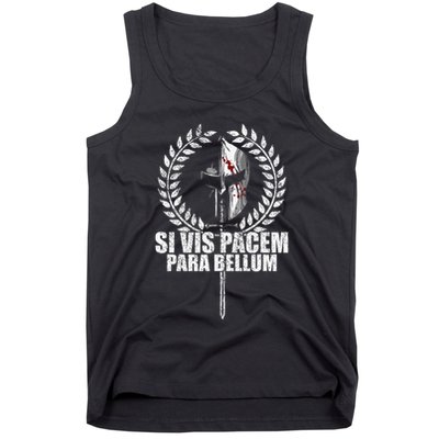 Si Vis Pacem Para Bellum Latin Wisdom Proverb Tank Top